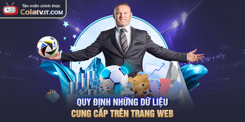 Quy định những dữ liệu cung cấp trên trang web