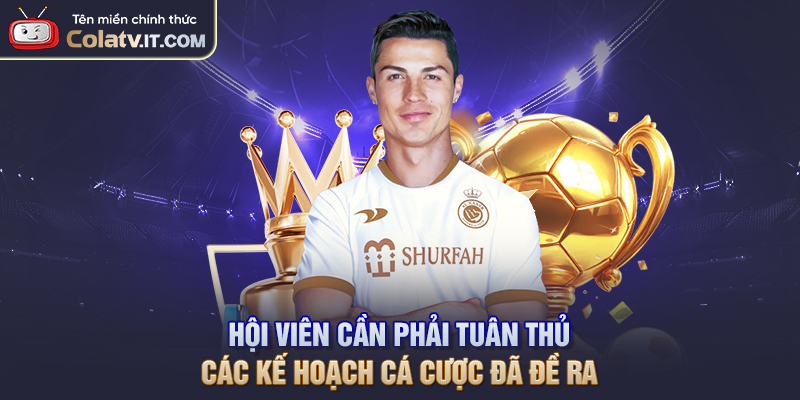 Hội viên cần phải tuân thủ các kế hoạch cá cược đã đề ra